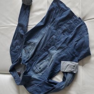 G-GUESS Denim Snap Blouse